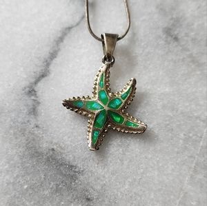 Vintage Mother-of-Pearl Starfish Necklace